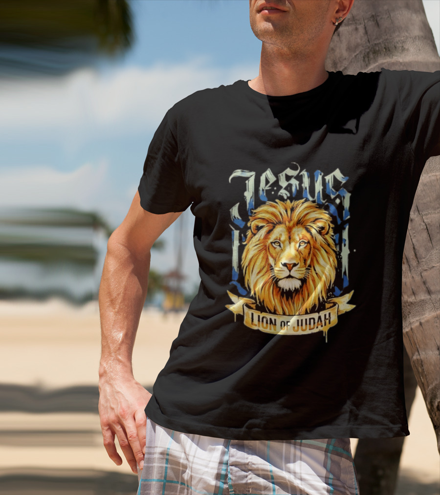 Jesus Lion Of Judah Christian Religious Symbol Powerful T-Shirt