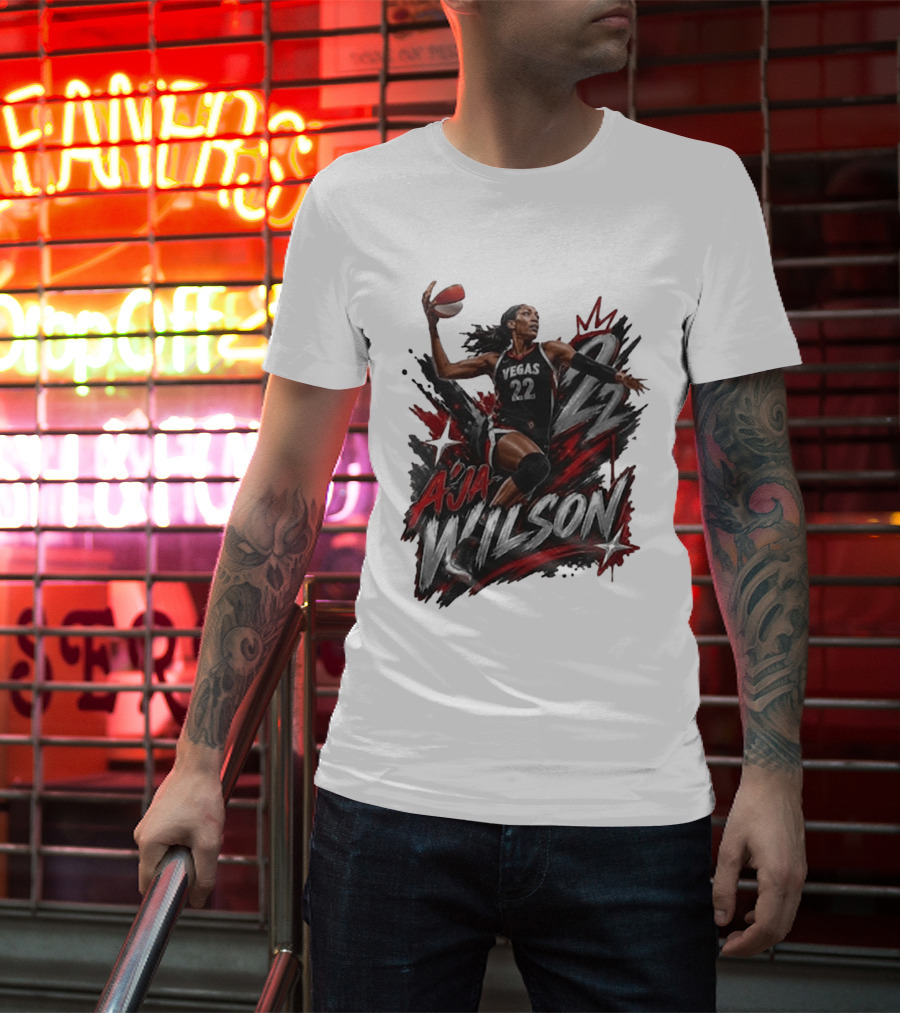 A'ja Wilson Vegas 22 Basketball Star T-Shirt