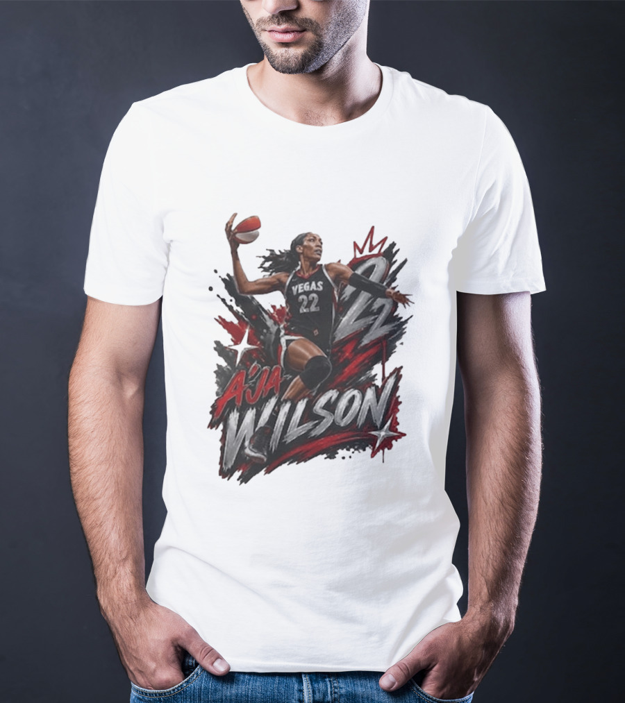 A'ja Wilson Vegas 22 Basketball Star T-Shirt