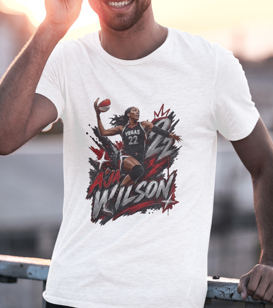 A'ja Wilson Vegas 22 Basketball Star T-Shirt