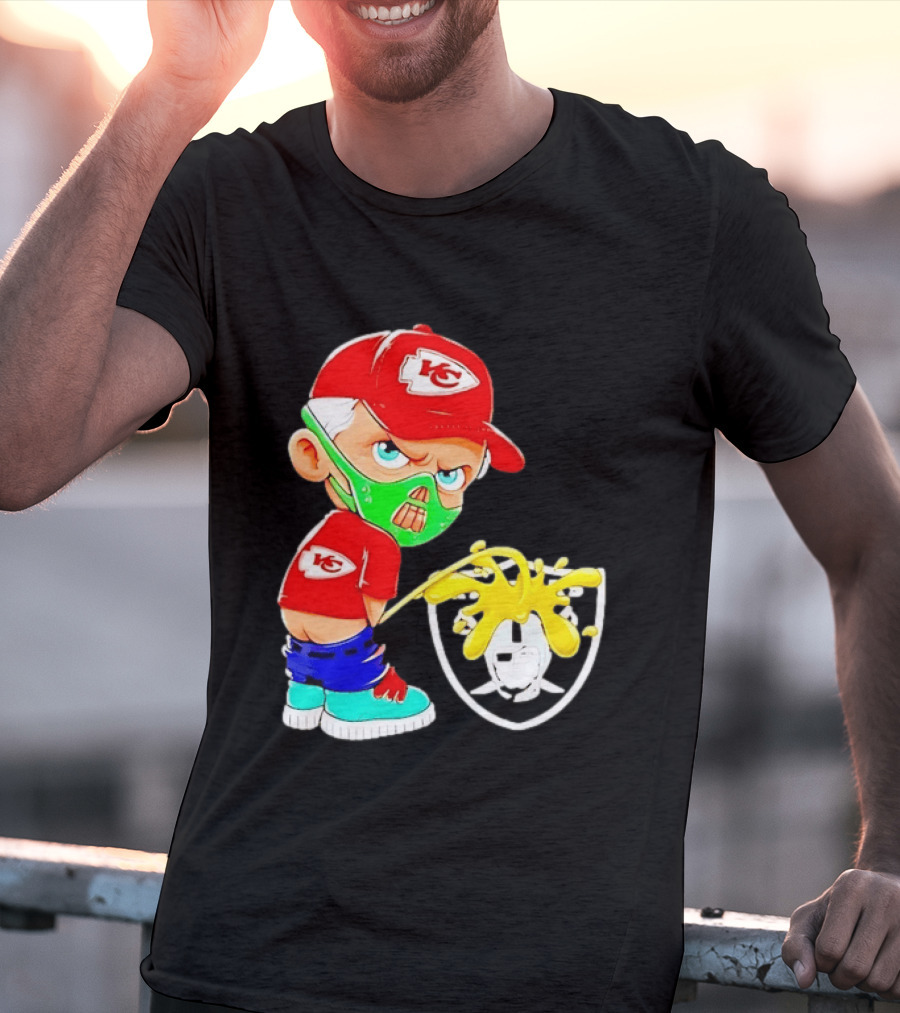 Kansas City Chiefs Fan Cartoon Rivalry With Las Vegas Raiders T-Shirt