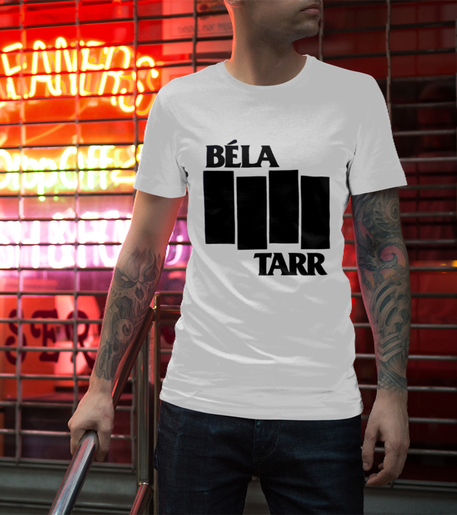 Béla Tarr Block Logo Homage Black Flag T-Shirt