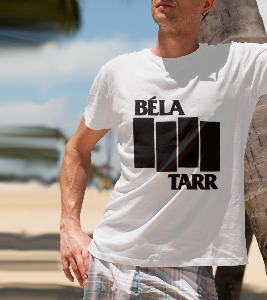 Béla Tarr Block Logo Homage Black Flag T-Shirt