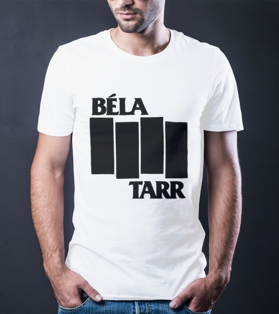 Béla Tarr Block Logo Homage Black Flag T-Shirt