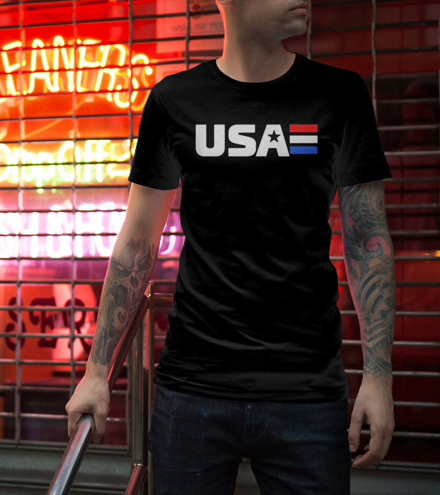 USA Star Stripes Red White And Blue Patriotic T-Shirt