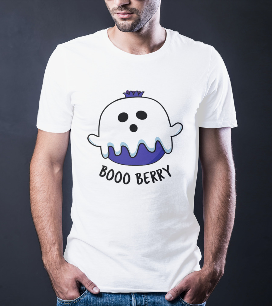 Boo Berry Ghost General Mills Cereal Inspired Booo Berry Ghost T-Shirt