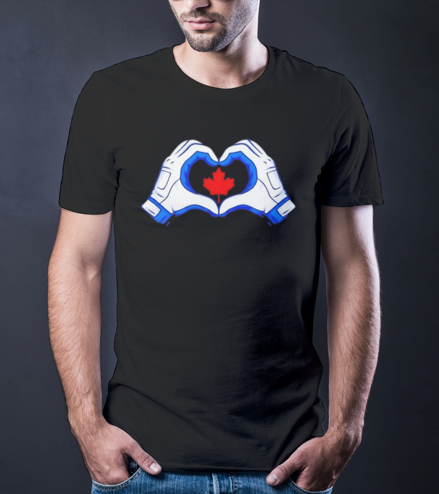Vladimir Guerrero Jr Toronto Blue Jays Heart Hands Canada Maple Leaf T-Shirt