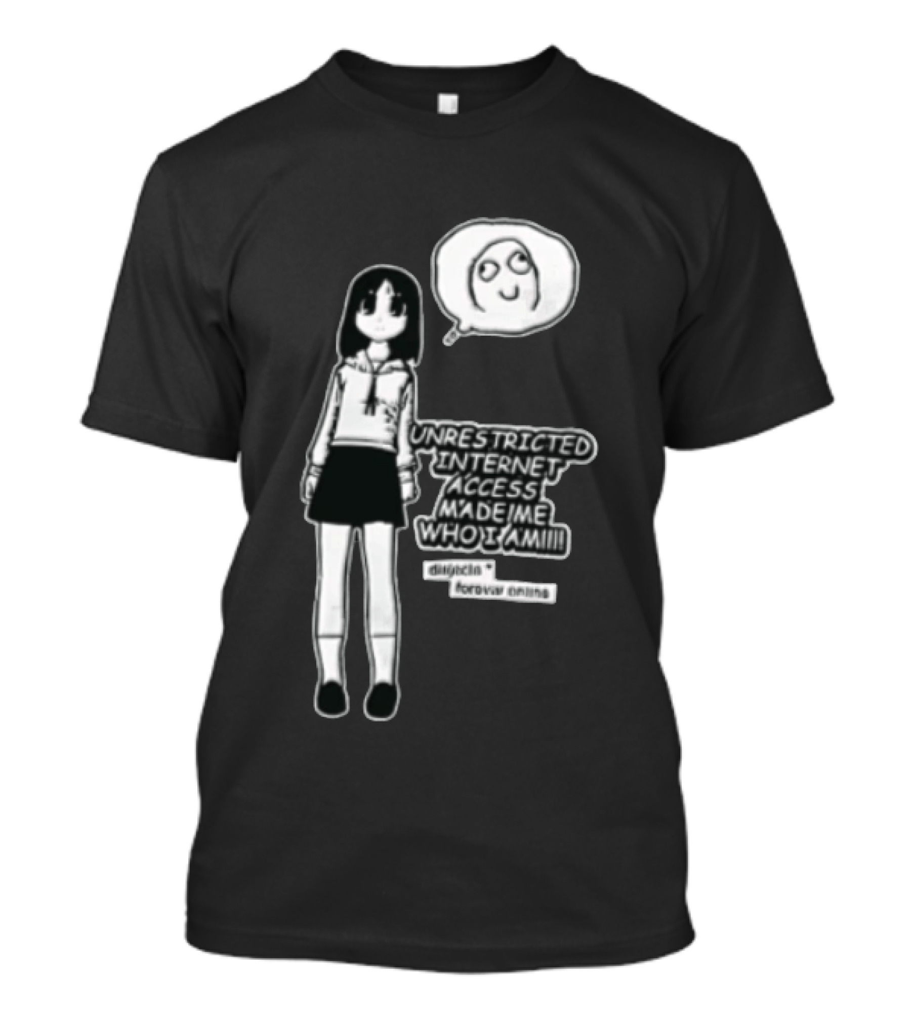 Lucky Star Kagami Hiiragi Unrestricted Internet Access Forever Anime Distincta T-Shirt