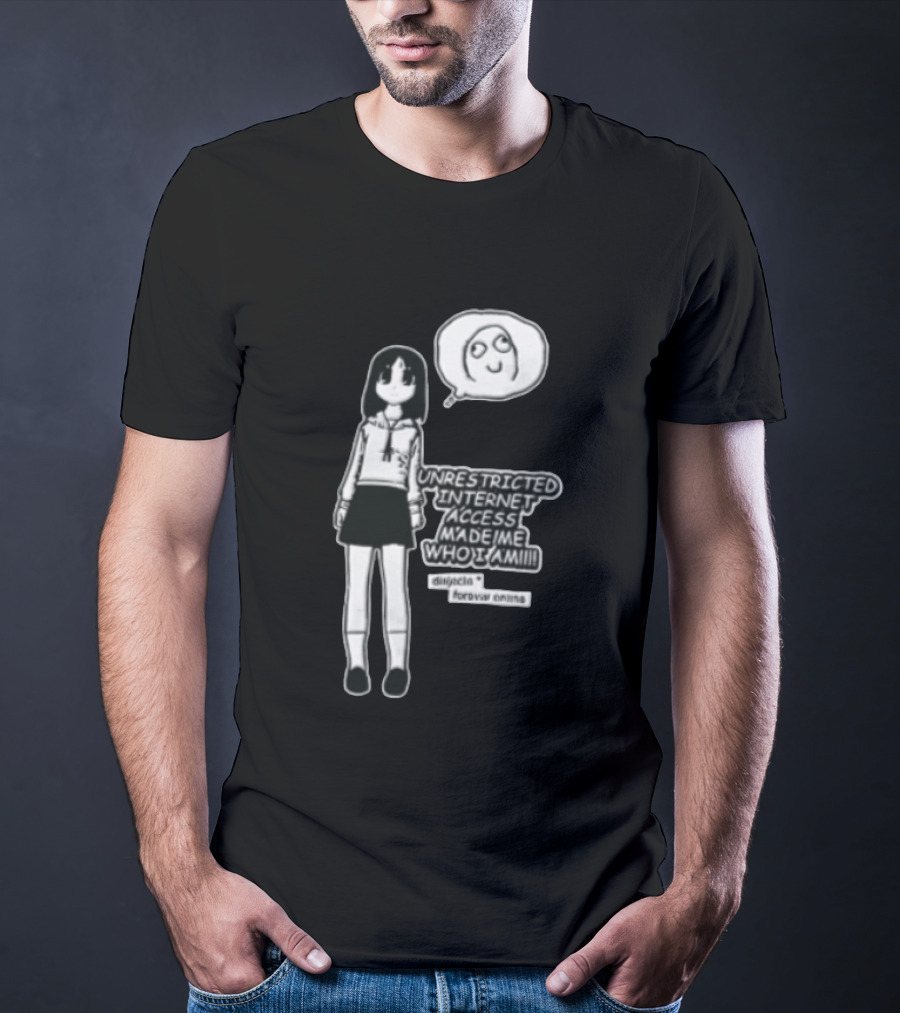 Lucky Star Kagami Hiiragi Unrestricted Internet Access Forever Anime Distincta T-Shirt