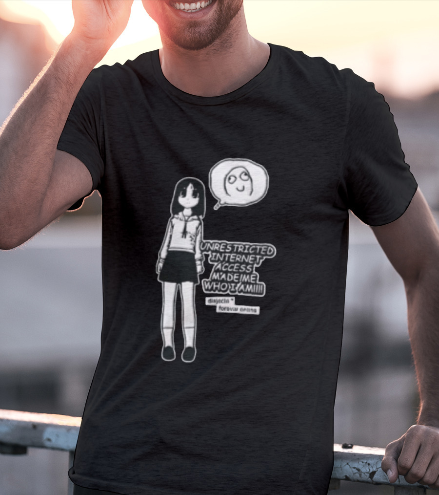 Lucky Star Kagami Hiiragi Unrestricted Internet Access Forever Anime Distincta T-Shirt