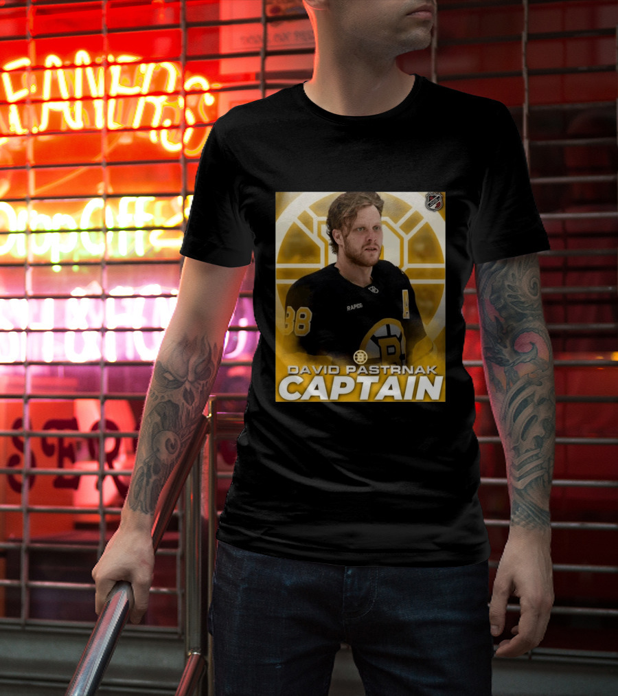 David Pastrnak Captain Boston Bruins NHL Hockey 88 T-Shirt