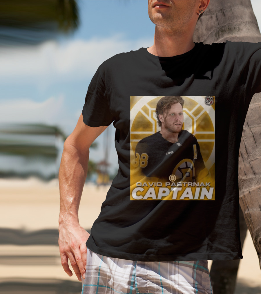 David Pastrnak Captain Boston Bruins NHL Hockey 88 T-Shirt