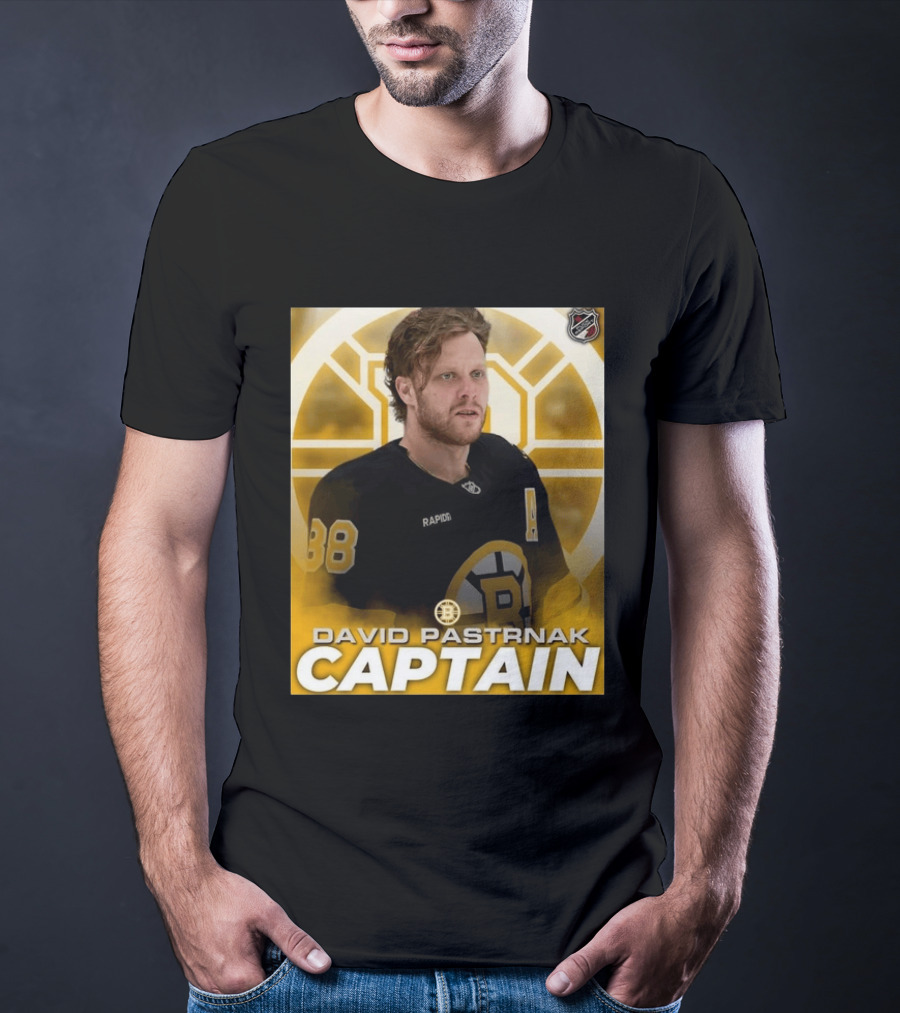 David Pastrnak Captain Boston Bruins NHL Hockey 88 T-Shirt