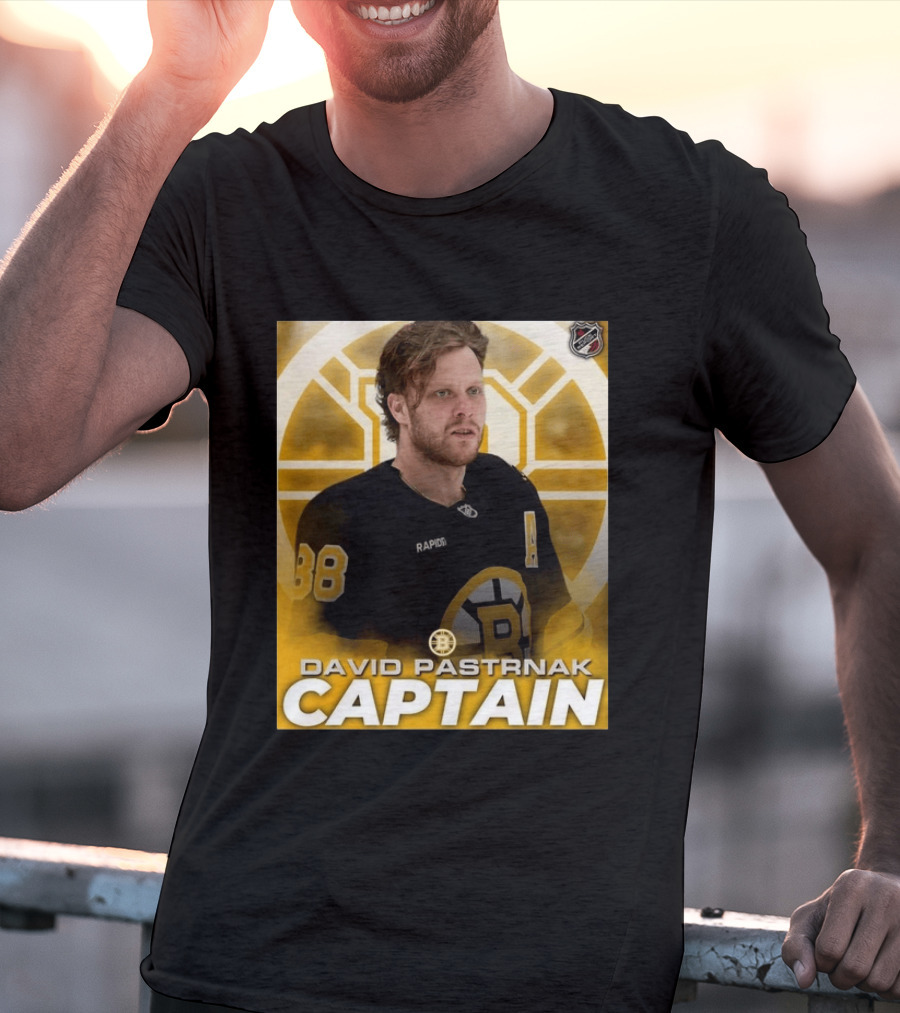David Pastrnak Captain Boston Bruins NHL Hockey 88 T-Shirt