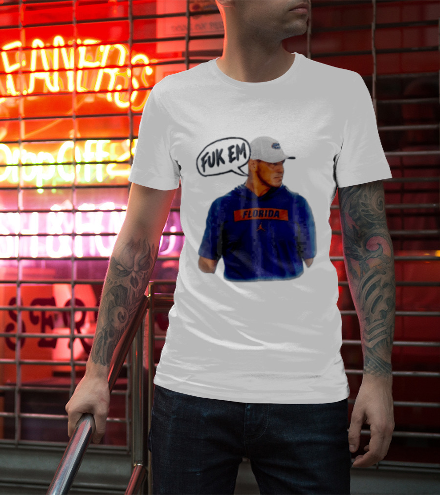 FLORIDA Coach Billy Napier Fuk Em Speech Bubble T-Shirt
