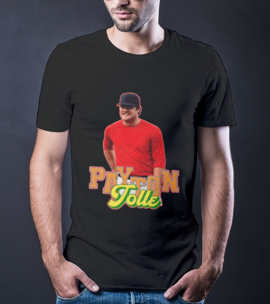 Payton Tolle Smiling Wearing Red With Baseball Cap T-Shirt