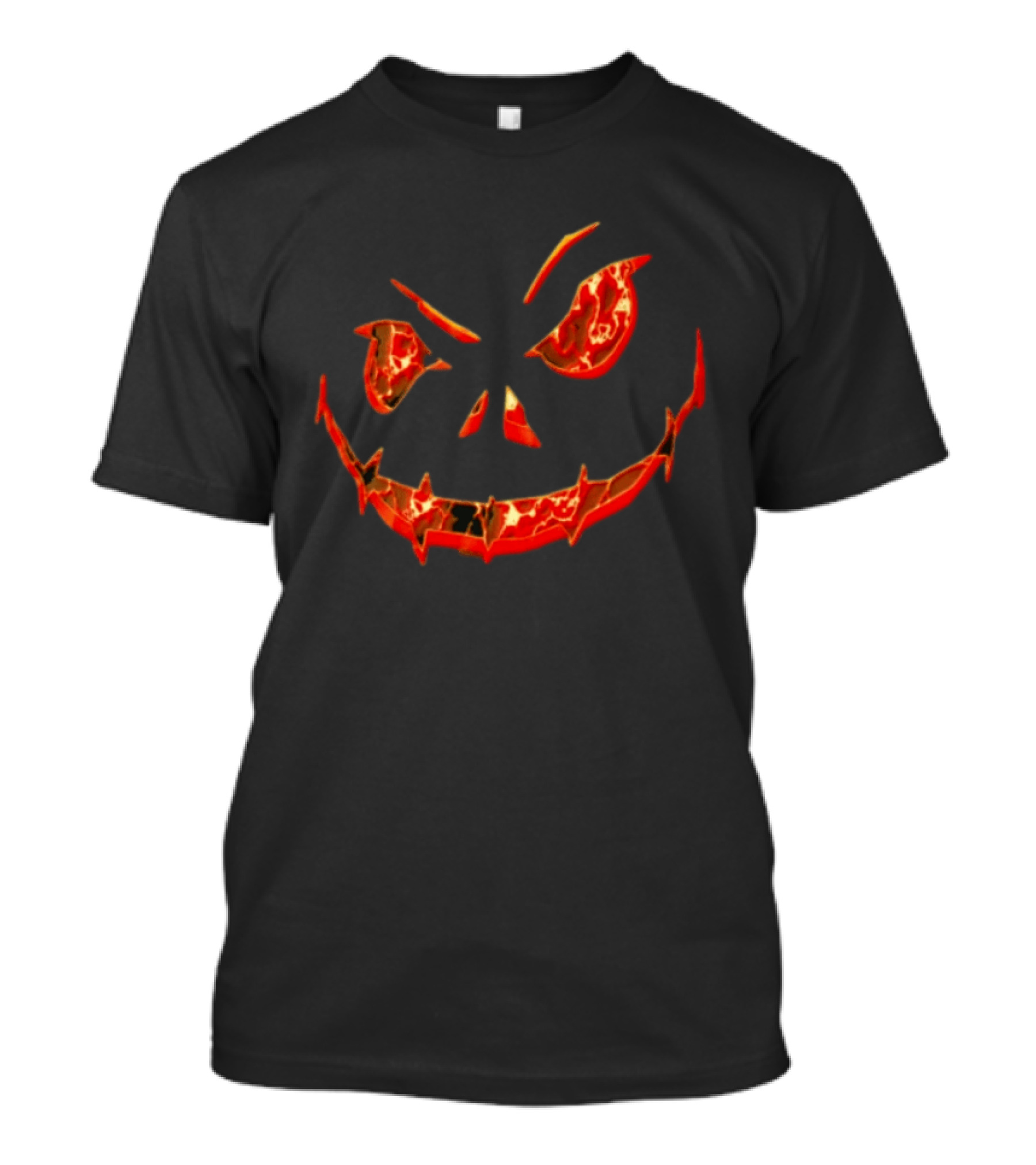 Halloween Evil Pumpkin Face Spooky Grinning Jack O'Lantern T-Shirt