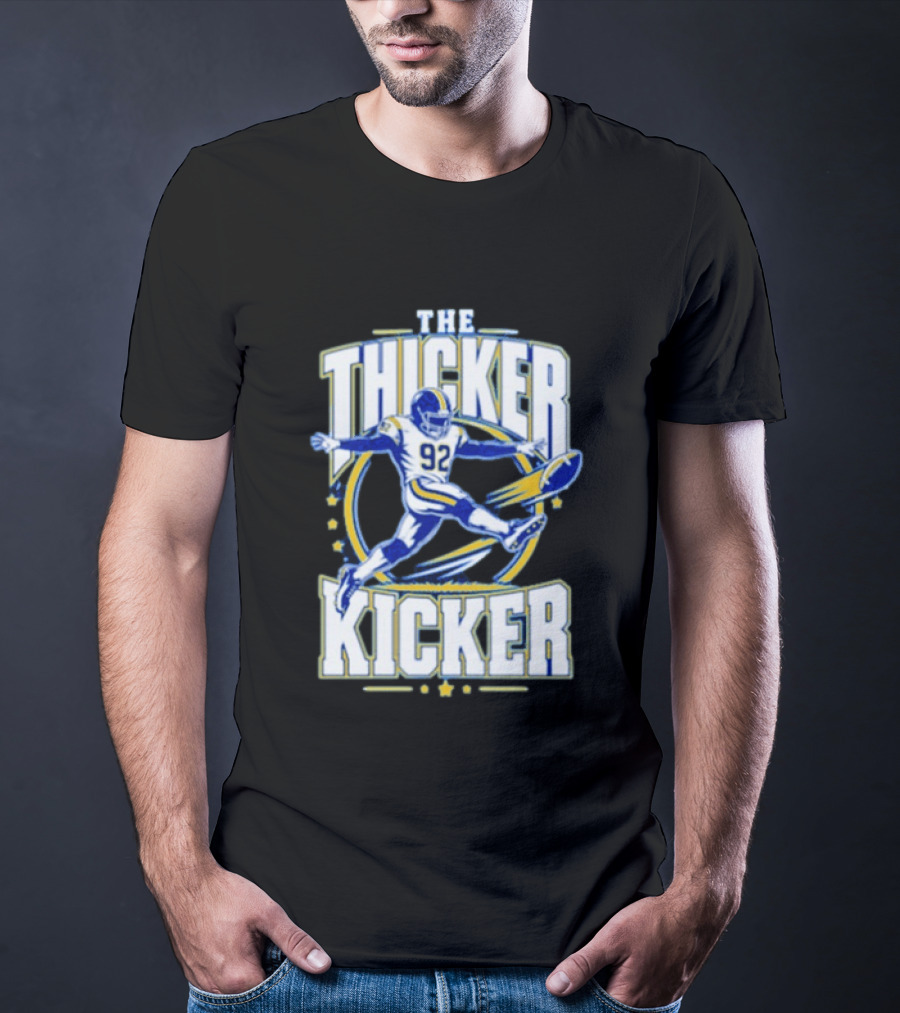 Harrison Mevis The Thiccer Kicker LA Rams #92 Football T-Shirt