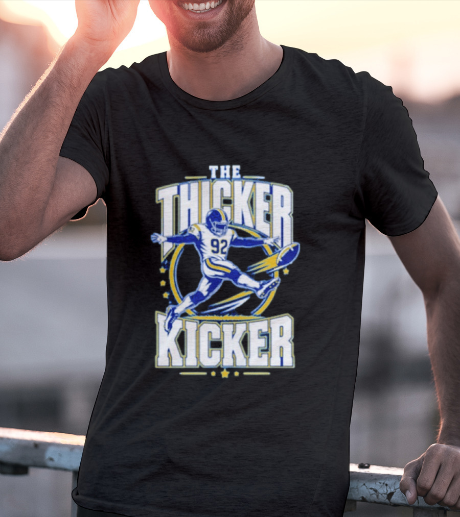 Harrison Mevis The Thiccer Kicker LA Rams #92 Football T-Shirt