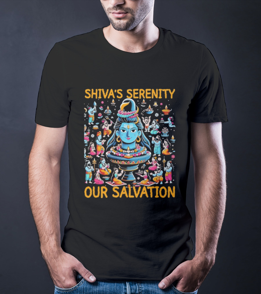 Shiva's Serenity And Salvation Lord Shiva With Divine T-Shirt