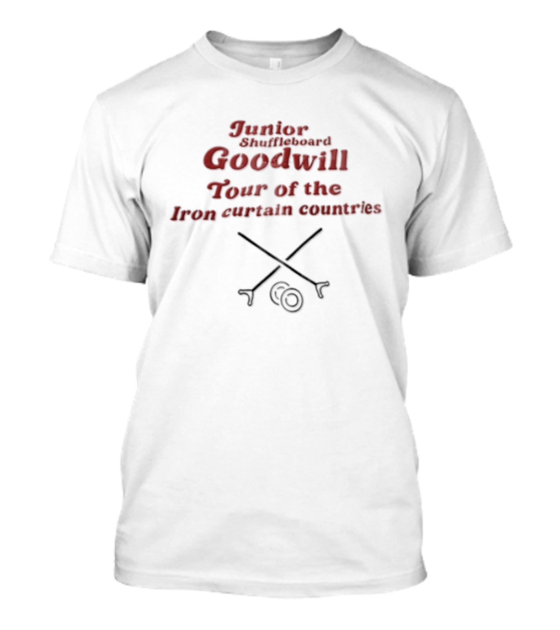 Junior Shuffleboard Goodwill Tour Of The Iron Curtain Countries Crossed Sticks And Discs T-Shirt