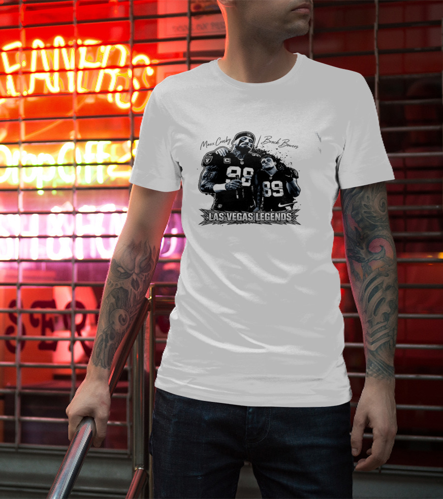 Maxx Crosby Brock Bowers 89 Las Vegas Legends 98 T-Shirt