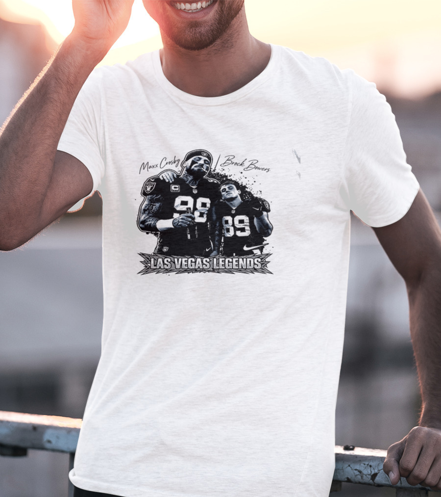 Maxx Crosby Brock Bowers 89 Las Vegas Legends 98 T-Shirt