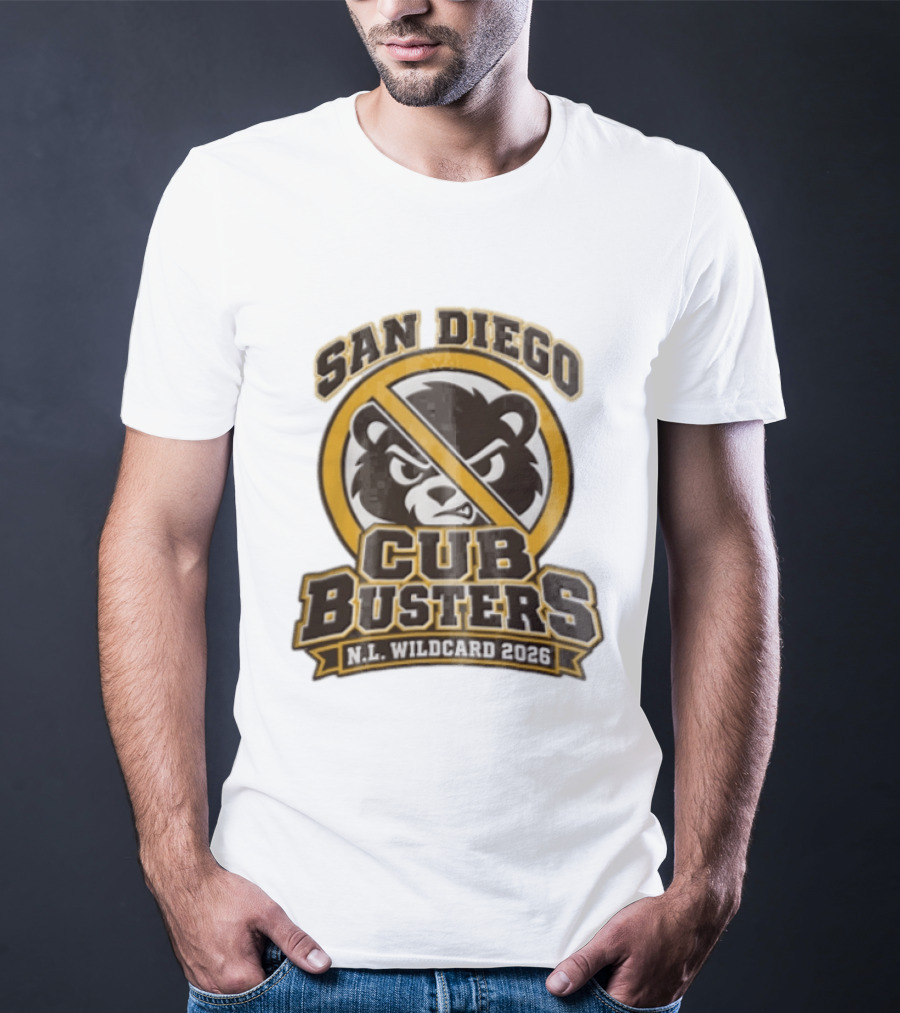 San Diego Cub Busters NL Wildcard 2026 Bear Warning T-Shirt