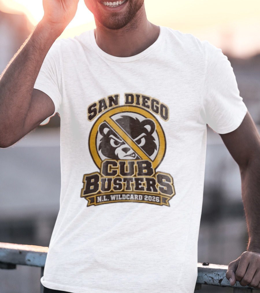 San Diego Cub Busters NL Wildcard 2026 Bear Warning T-Shirt