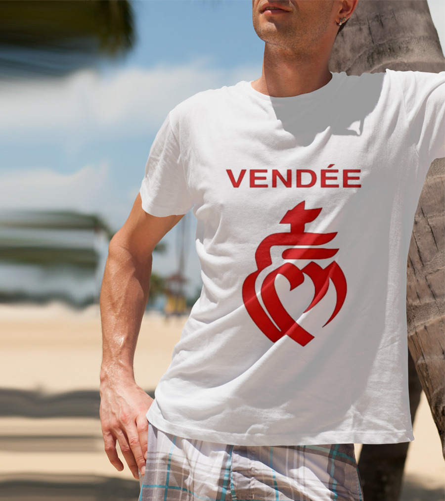 Vendée Sacred Heart Emblem France T-Shirt