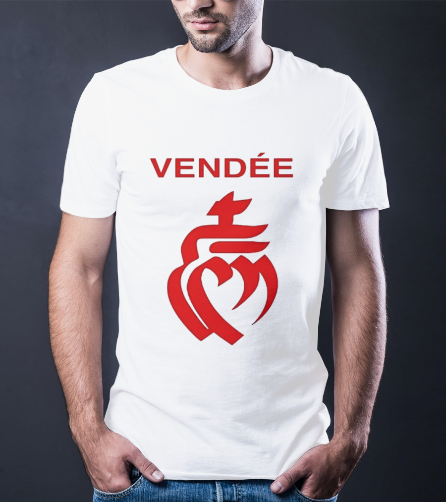 Vendée Sacred Heart Emblem France T-Shirt