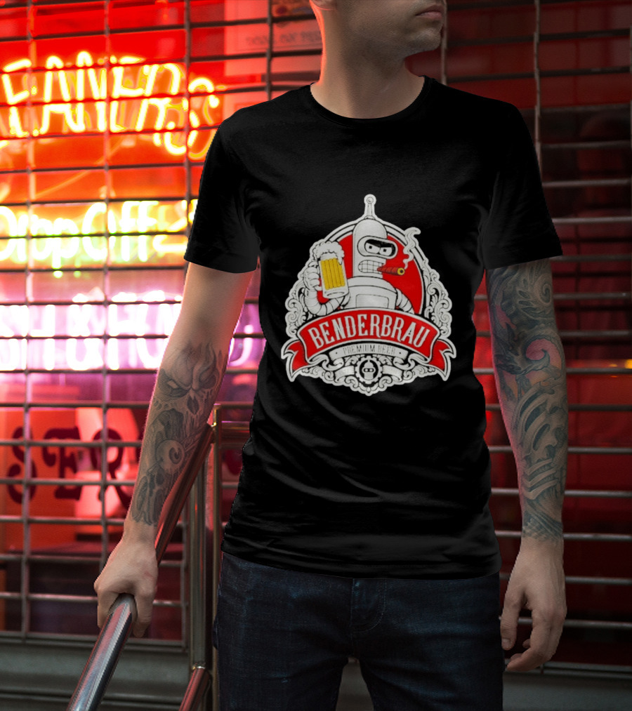 Benderbrau Premium Beer Futurama Bender T-Shirt