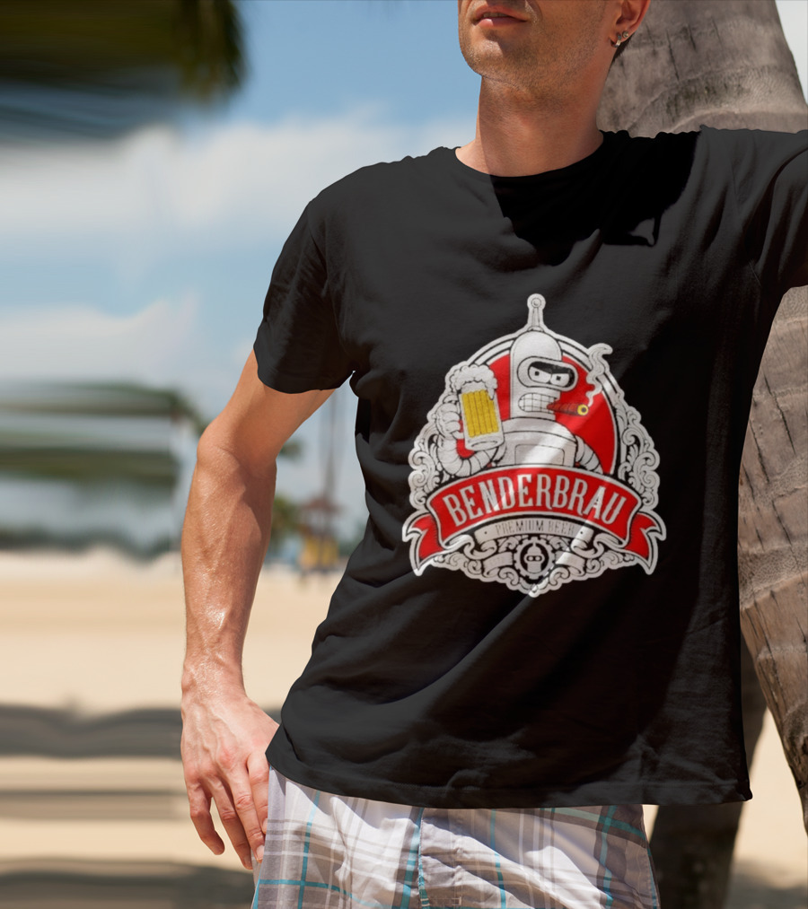 Benderbrau Premium Beer Futurama Bender T-Shirt