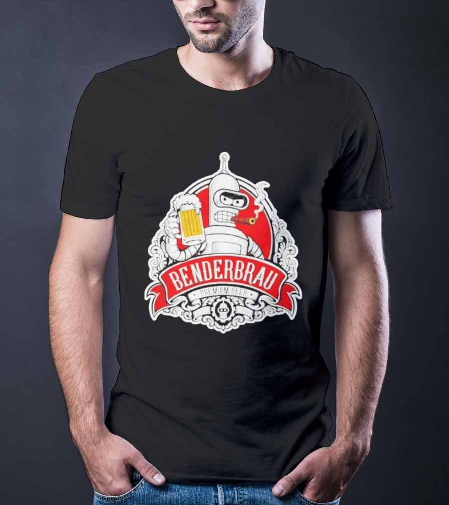 Benderbrau Premium Beer Futurama Bender T-Shirt