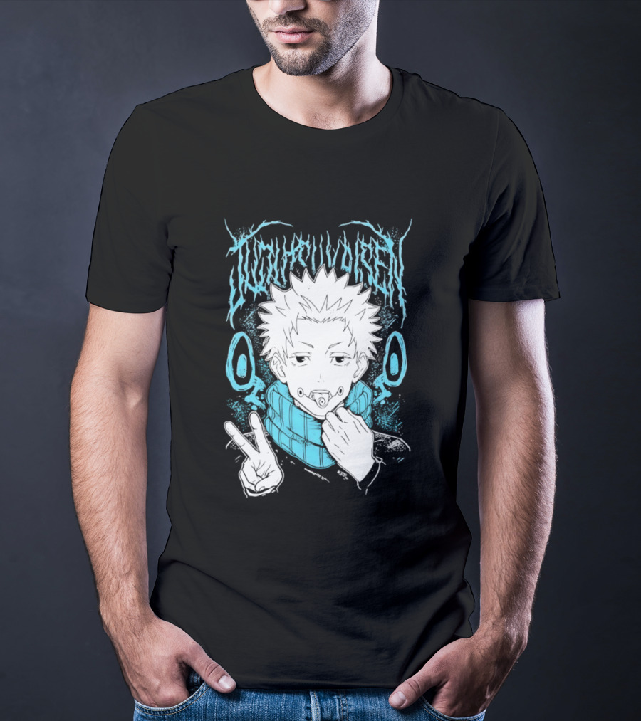 Jujutsu Kaisen Yuji Itadori Anime Manga Peace Sign T-Shirt