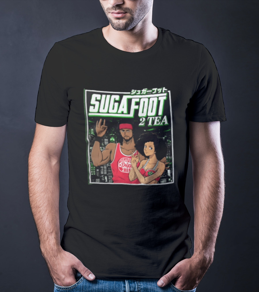 Sugafoot 2 TEA Anime Duga Man With Dreadlocks Woman With Afro T-Shirt