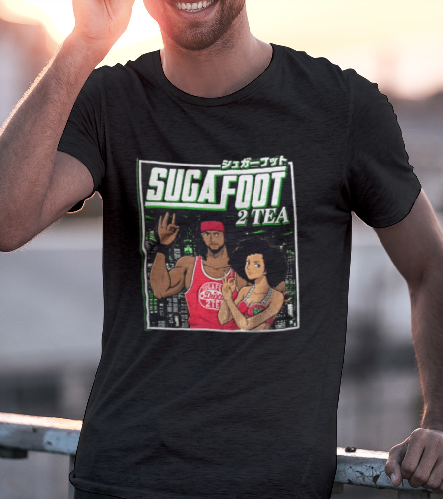 Sugafoot 2 TEA Anime Duga Man With Dreadlocks Woman With Afro T-Shirt