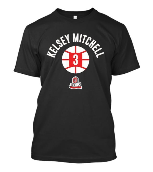 Kelsey Mitchell 3 Ohio State Buckeyes Scarlet And Gray Legends T-Shirt