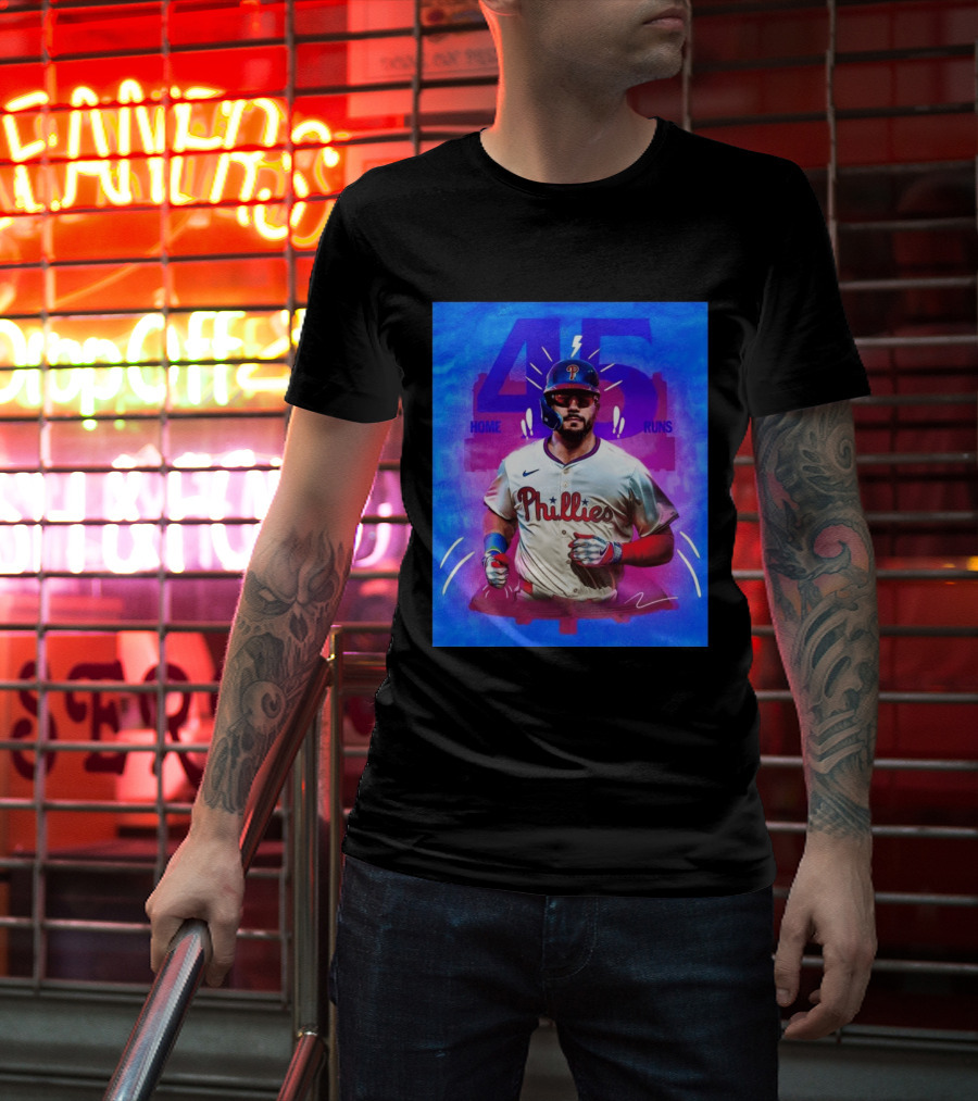 Kyle Schwarber 45 Home Runs Phillies MLB Leaderboard Season T-Shirt