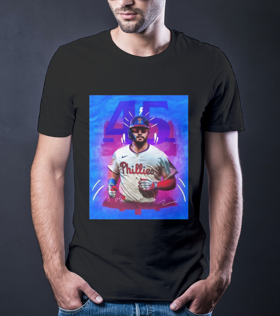 Kyle Schwarber 45 Home Runs Phillies MLB Leaderboard Season T-Shirt