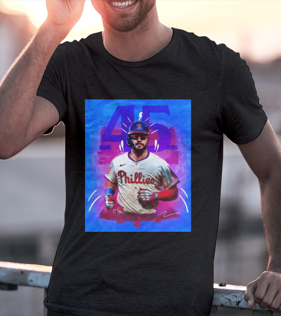 Kyle Schwarber 45 Home Runs Phillies MLB Leaderboard Season T-Shirt