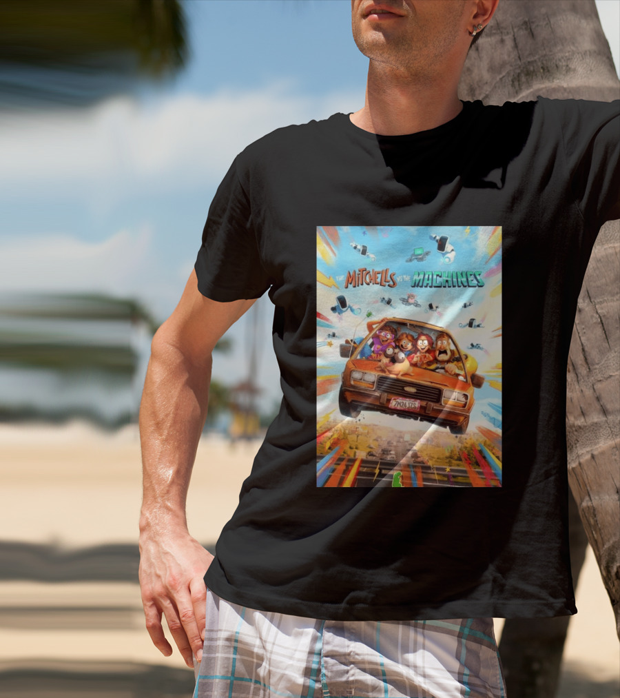 The Mitchells Vs The Machines Animated Family Adventure Robot Chaos T-Shirt
