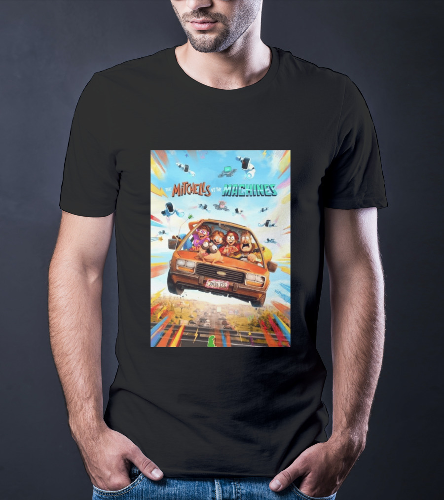 The Mitchells Vs The Machines Animated Family Adventure Robot Chaos T-Shirt