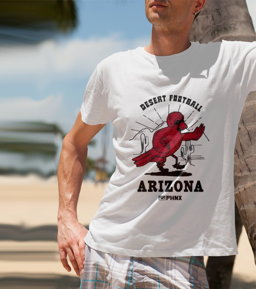 Arizona Desert Football PHNX Bird Cactus Sports T-Shirt