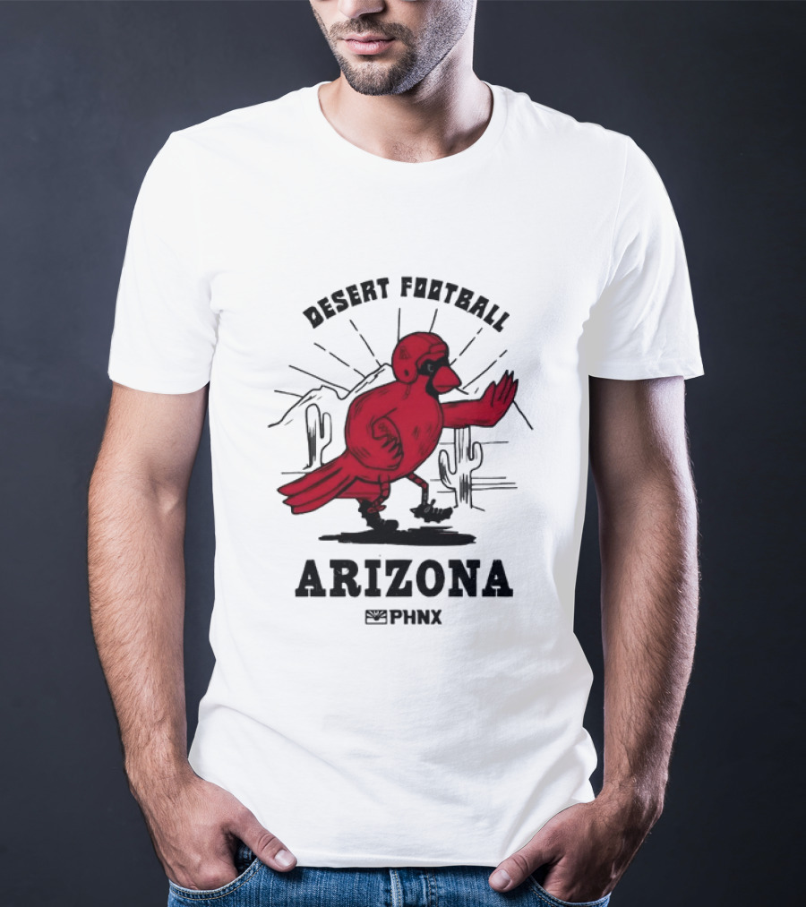 Arizona Desert Football PHNX Bird Cactus Sports T-Shirt