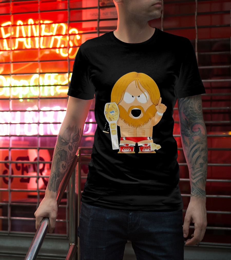 Daniel Bryan Parody Cartoon WWE Champion Belt T-Shirt