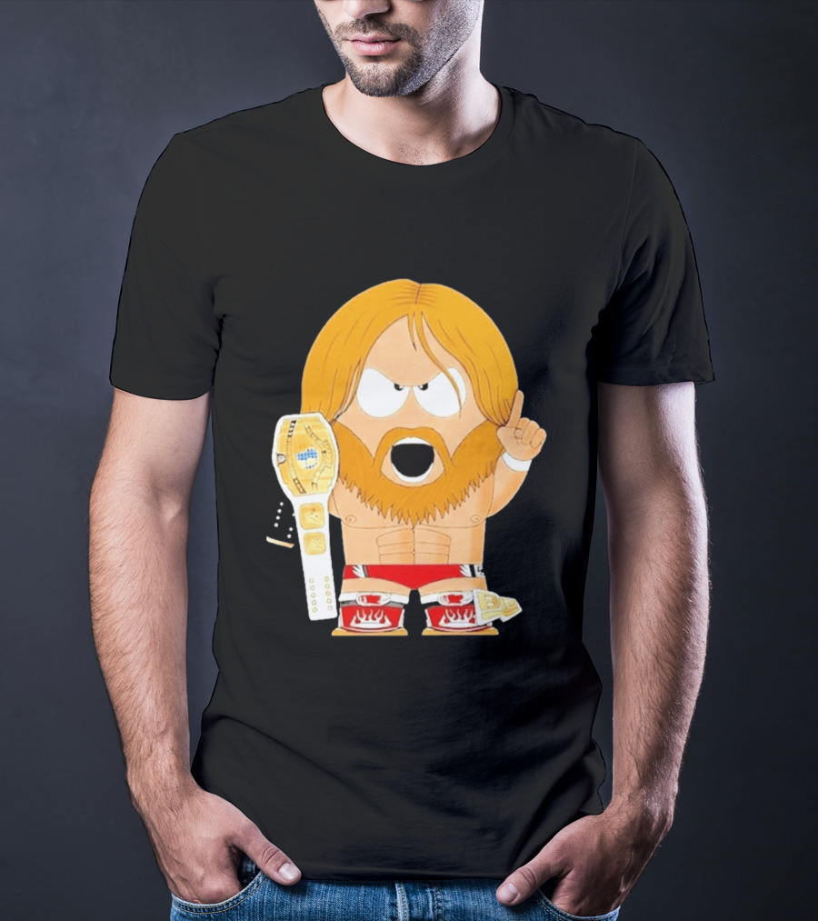 Daniel Bryan Parody Cartoon WWE Champion Belt T-Shirt