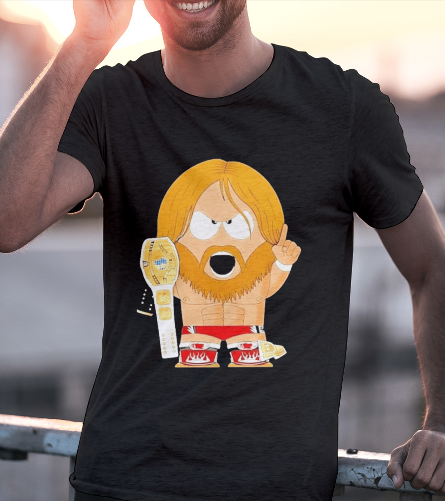 Daniel Bryan Parody Cartoon WWE Champion Belt T-Shirt