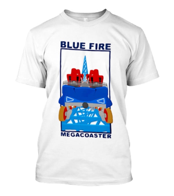 Blue Fire Megacoaster Roller Car T-Shirt