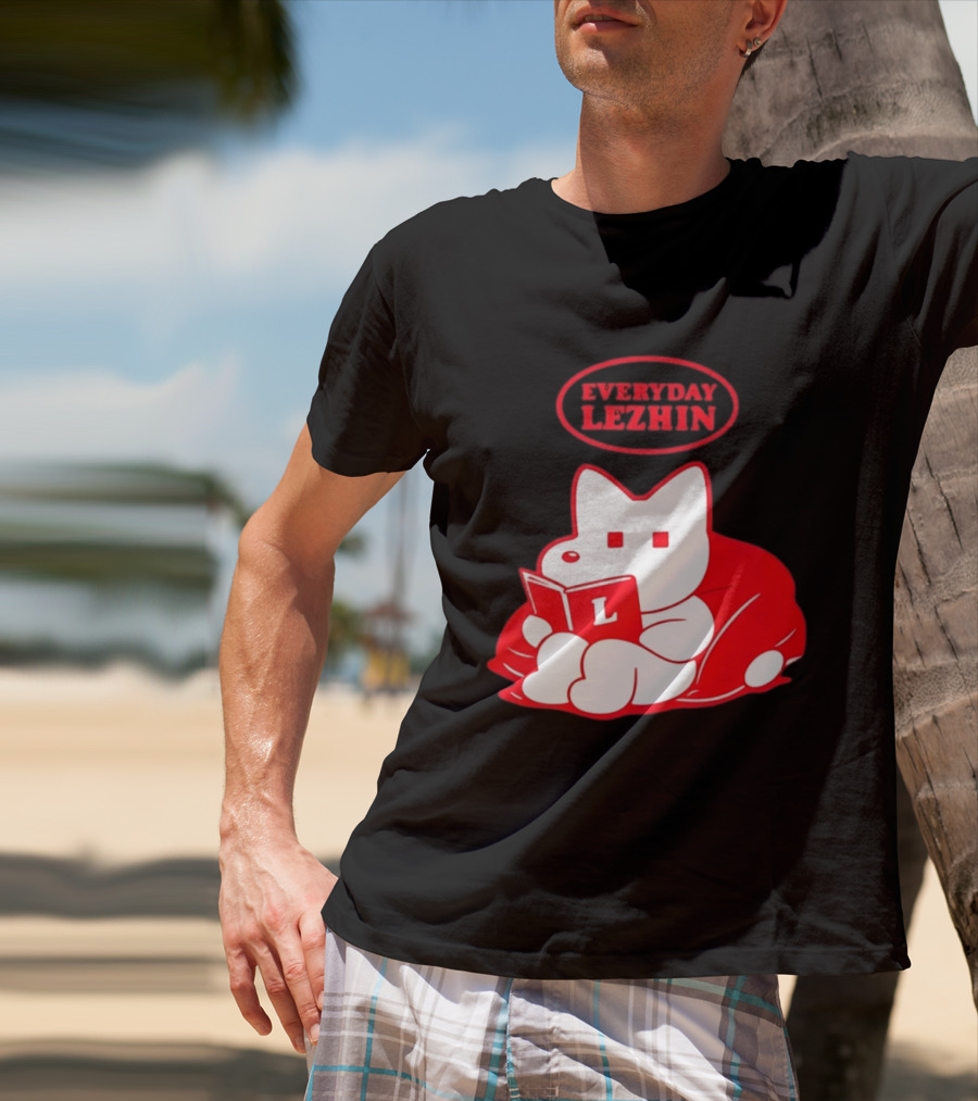 Everyday Lezhin Reading Webtoon Relaxing Cartoon Character With Book T-Shirt